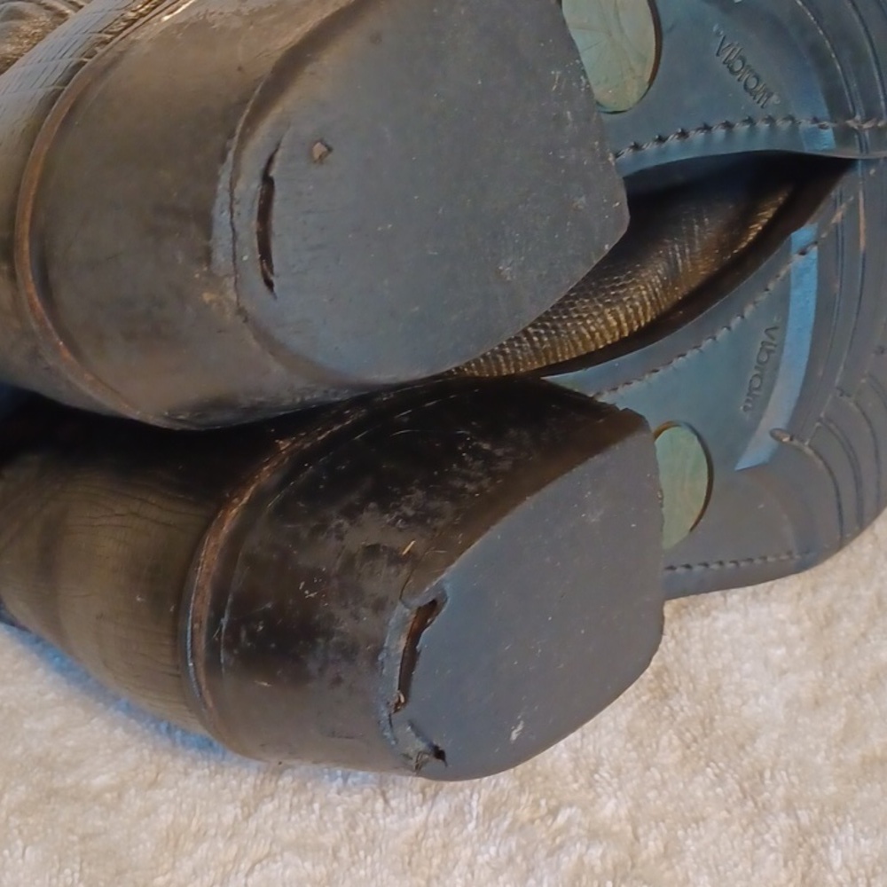 Cowboy boots leather uppers safely boots steel toe black work boots - Picture 7 of 7